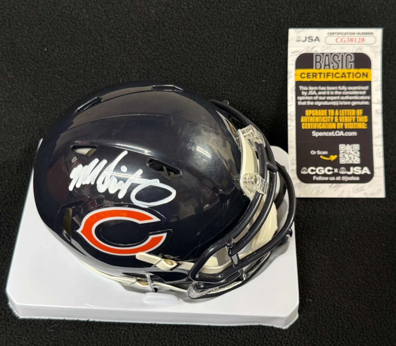 Mike Singletary Signed Chicago Bears Mini Helmet JSA COA