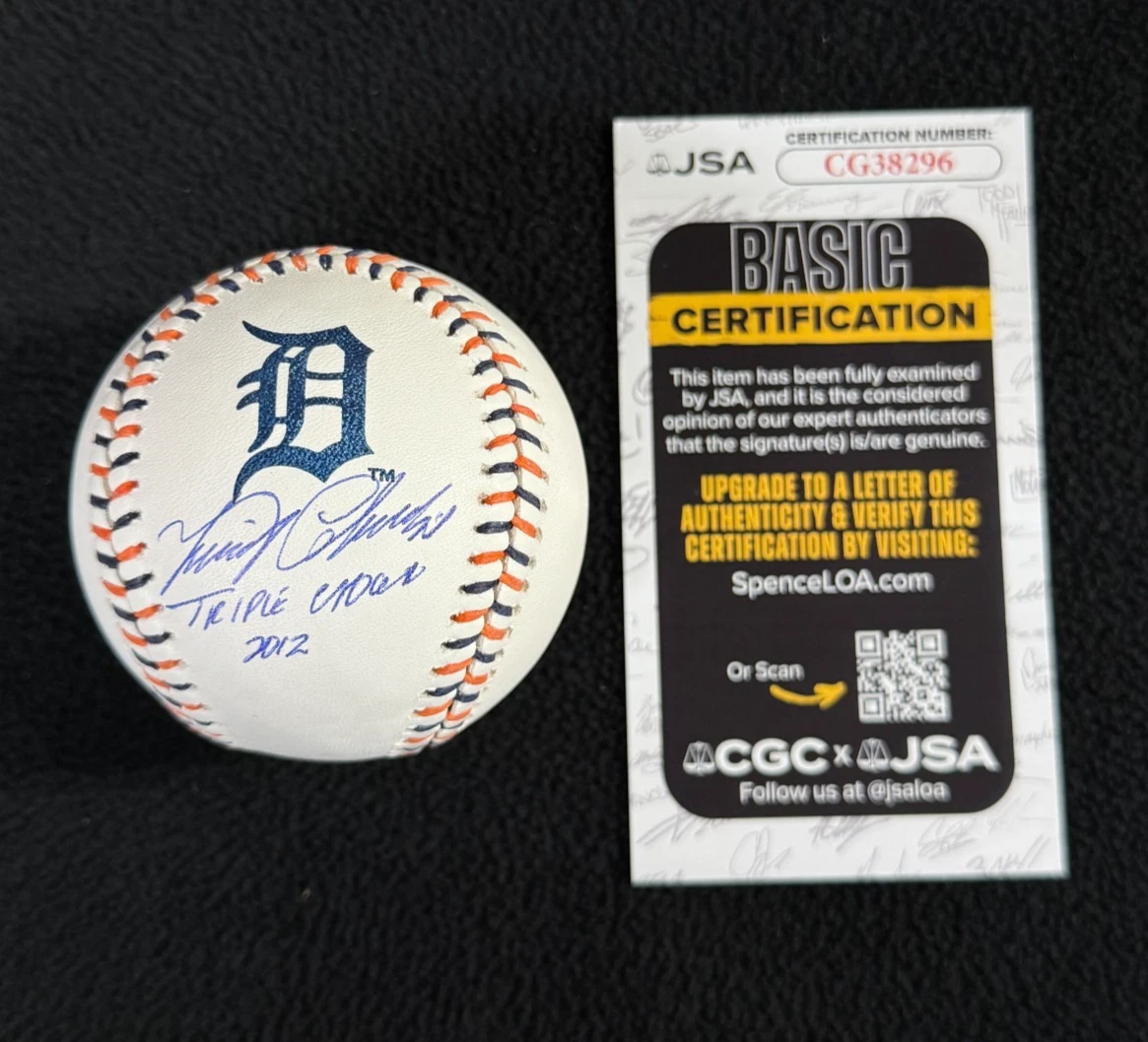 Miguel Cabrera Signed & Inscribed Triple Crown 2012 Detroit Tigers Baseball JSA