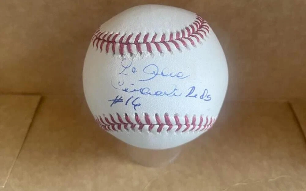 LEO CARDENAS CINCINNATI REDS SIGNED AUTOGRAPHED M.L. BASEBALL BECKETT AUTH