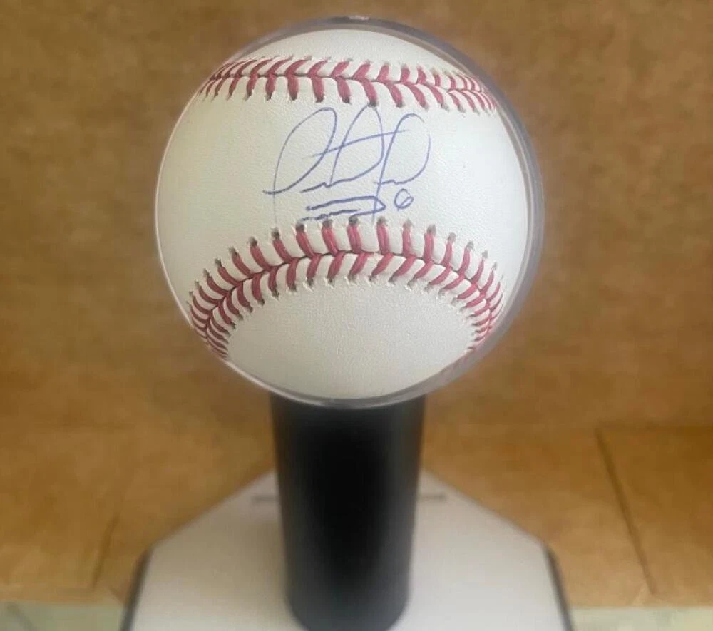 THAIRO ESTRADA YANKEES/GIANTS SIGNED AUTOGRAPHED M.L. BASEBALL BECKETT AUTH