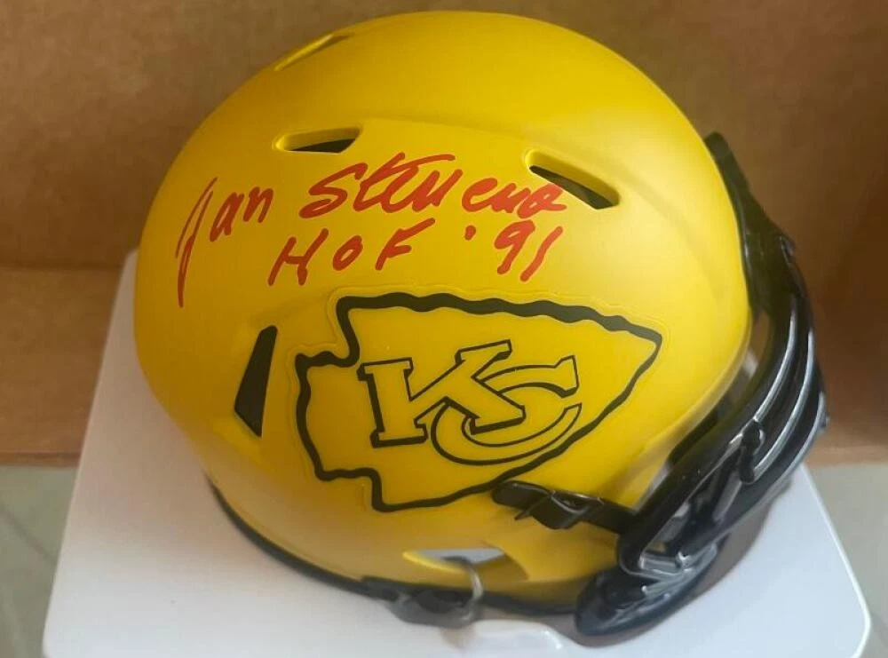 JAN STENERUD HOF 91 SIGNED AUTOGRAPHED RAVE MINI HELMET BECKETT AUTH