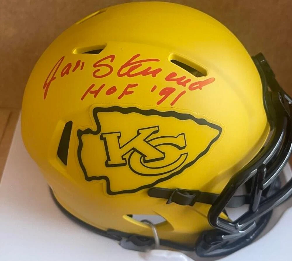 JAN STENERUD HOF 91 SIGNED AUTOGRAPHED RAVE MINI HELMET BECKETT AUTH