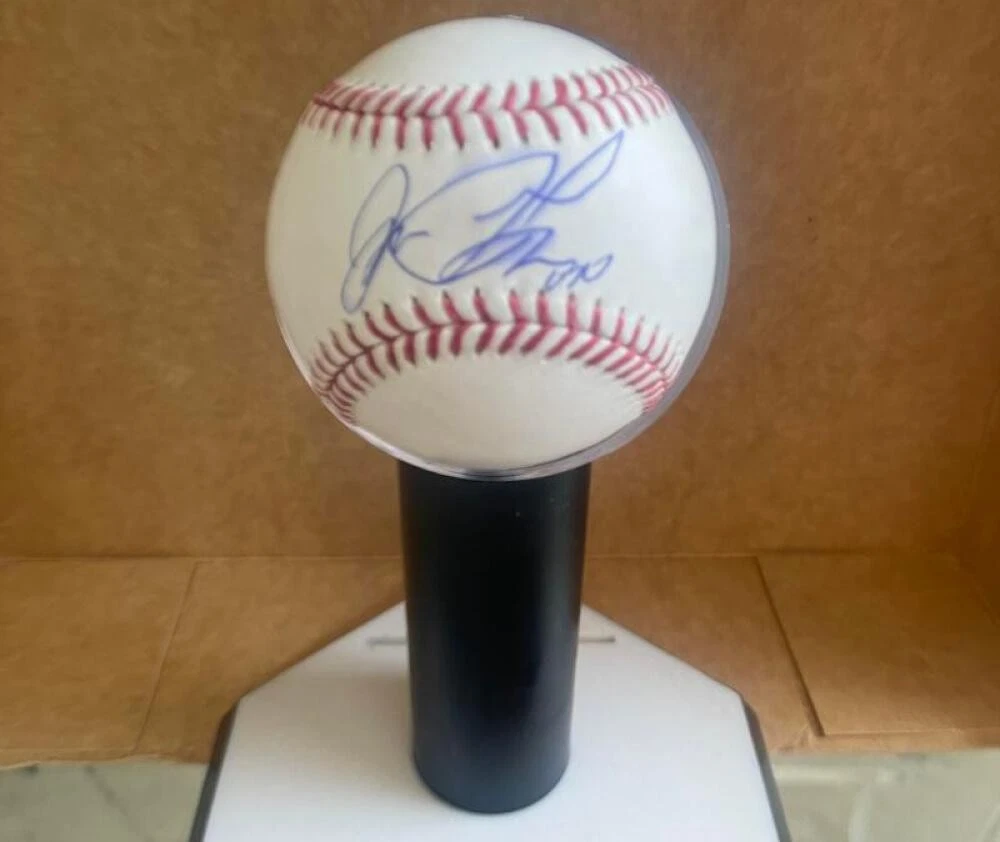 JORGE ALFARO RANGERS/PHILLIES SIGNED AUTOGRAPHED M.L. BASEBALL BECKETT AUTH