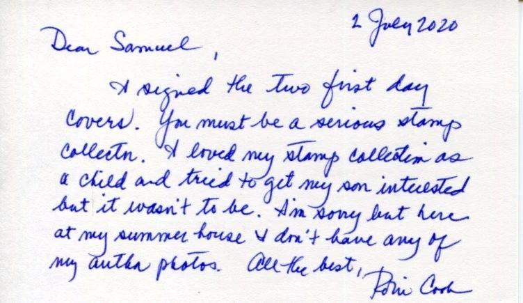 Robin Cook Medical Thriller Coma Author Signed Autograph Note