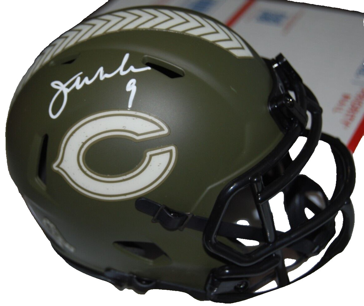 JIM MCMAHON signed (CHICAGO BEARS) Salute mini football helmet PSA/DNA AN42516