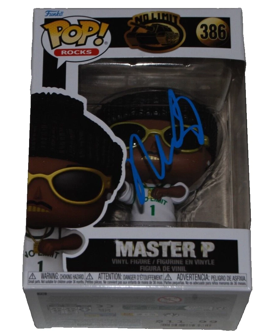 MASTER P signed (NO LIMIT) Funko Pop Rocks #386 Percy Miller BECKETT BAS BP30261