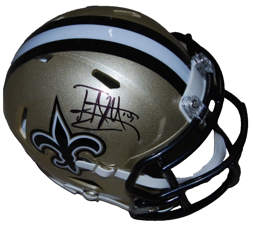 JONATHAN VILMA signed (NEW ORLEANS SAINTS) mini football helmet BECKETT BP89587