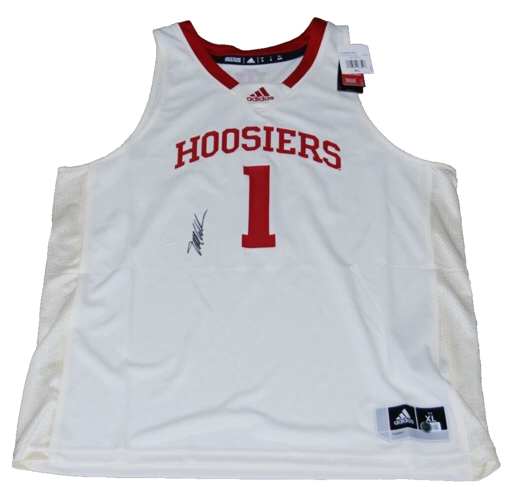 MIKE WOODSON signed (INDIANA HOOSIERS) ADIDAS basketball jersey BECKETT BP89892