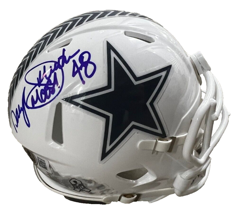 DARRYL JOHNSTON signed (DALLAS COWBOYS) mini football helmet BECKETT BAS BP59086