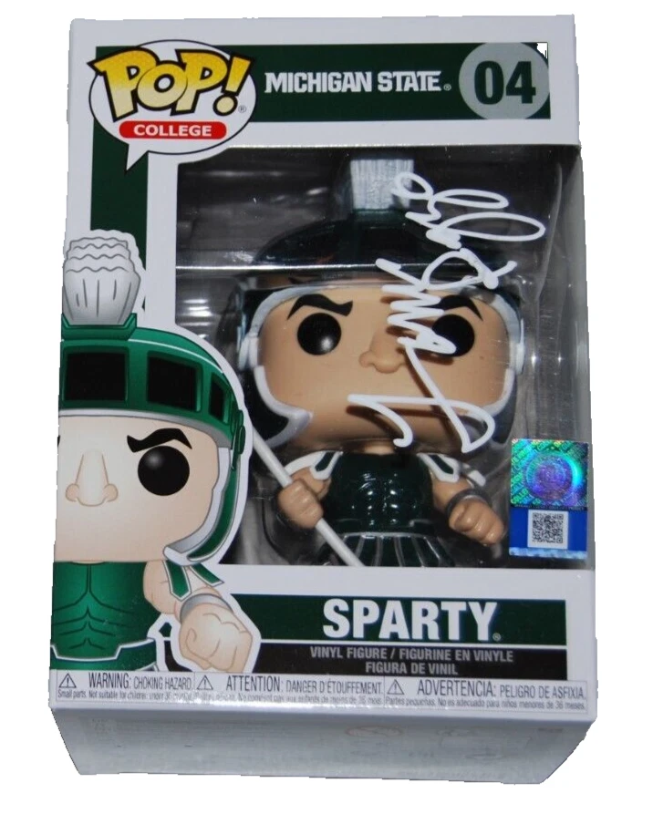 TOM IZZO signed (MICHIGAN STATE SPARTANS) Sparty #04 Funko Pop BECKETT BR32947