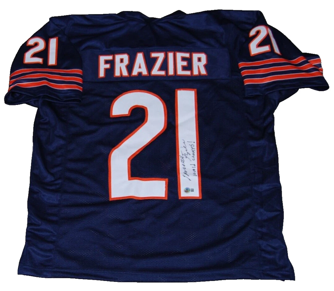 LESLIE FRAZIER signed (CHICAGO BEARS) Custom football jersey BECKETT BAS BR25925