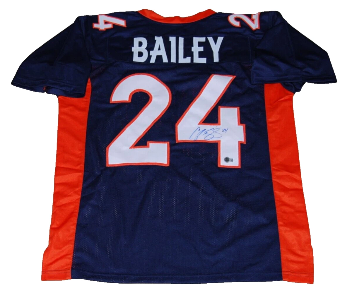 CHAMP BAILEY signed (DENVER BRONCOS) Custom football jersey BECKETT BAS BR25931