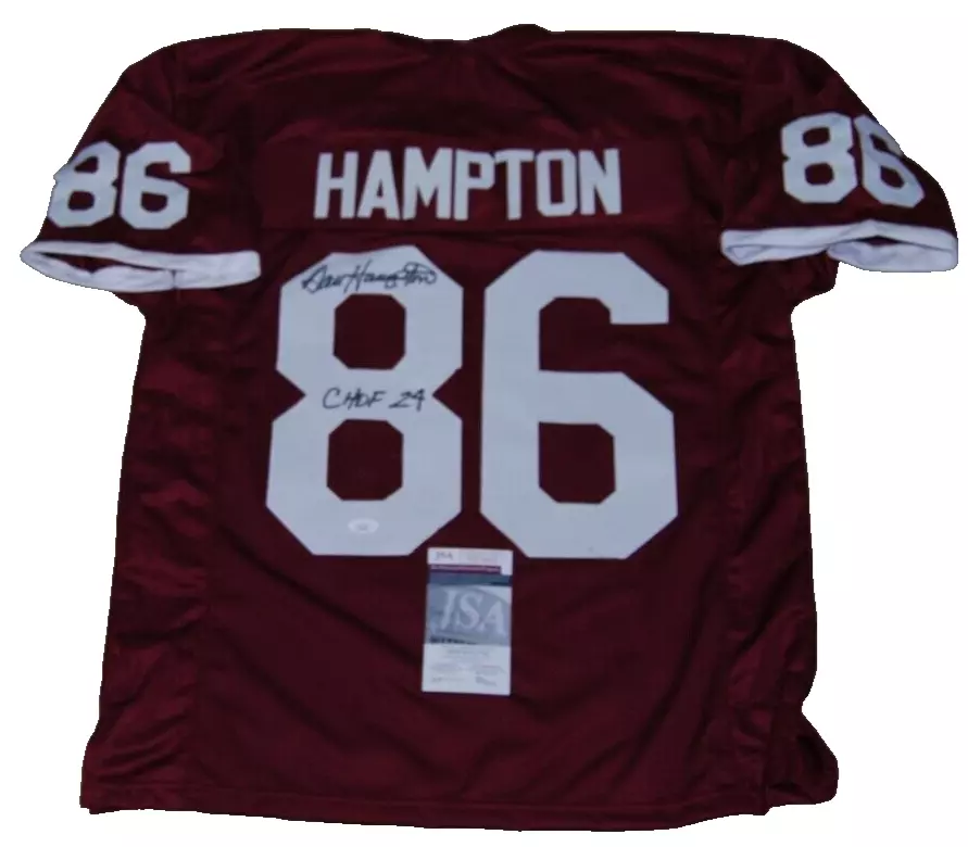 DAN HAMPTON signed (ARKANSAS RAZORBACKS) Custom football jersey JSA Witnessed