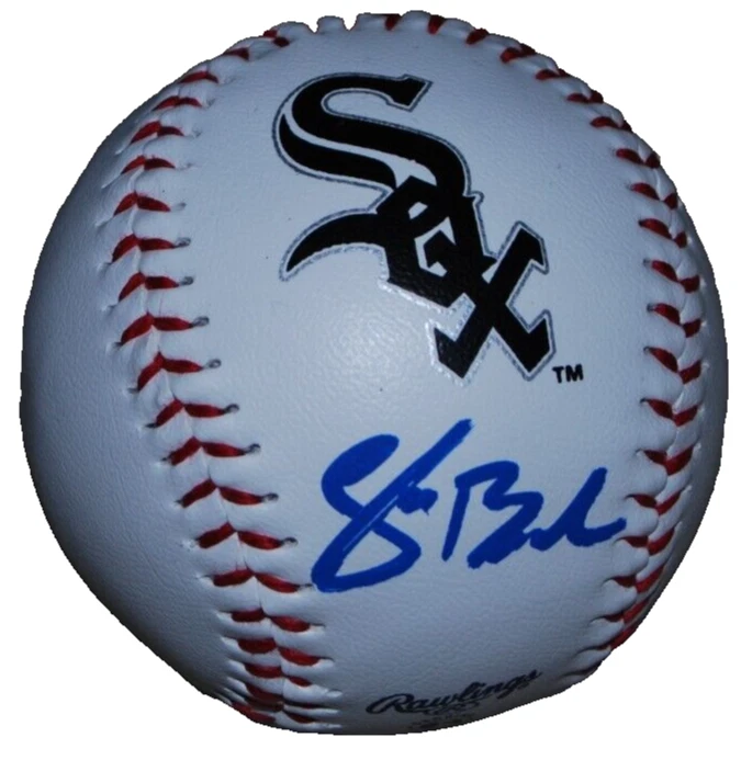 SEAN BURKE signed (CHICAGO WHITE SOX) MLB logo baseball BECKETT BR63153
