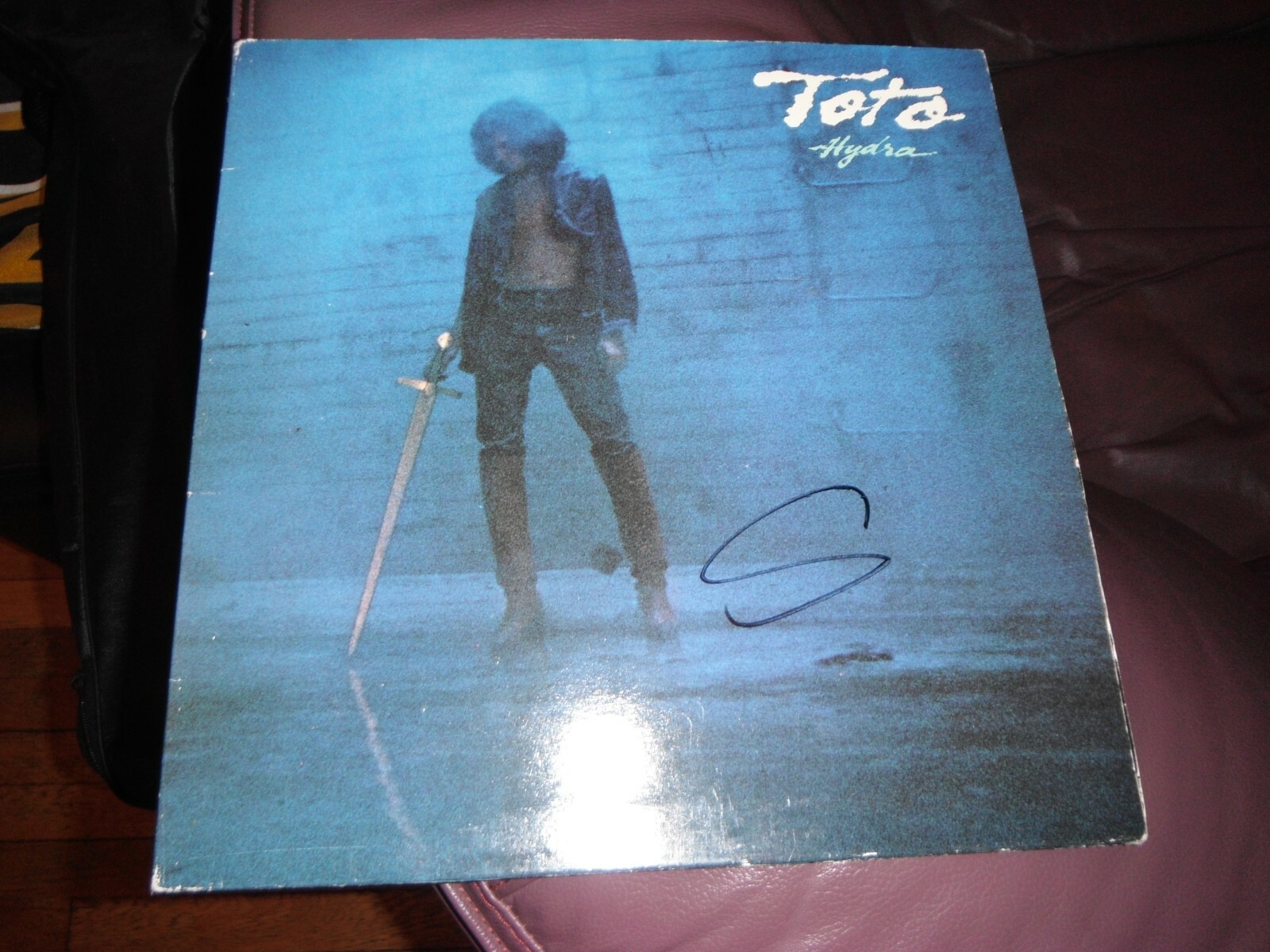 TOTO STEVE LUKATHER SIGNED HYDRA VINYL ALBUM