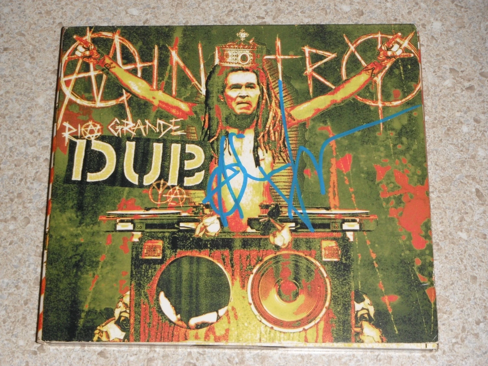 MINISTRY AL JOURGENSEN SIGNED RIO GRANDE DUB YA I CD COVER CASE