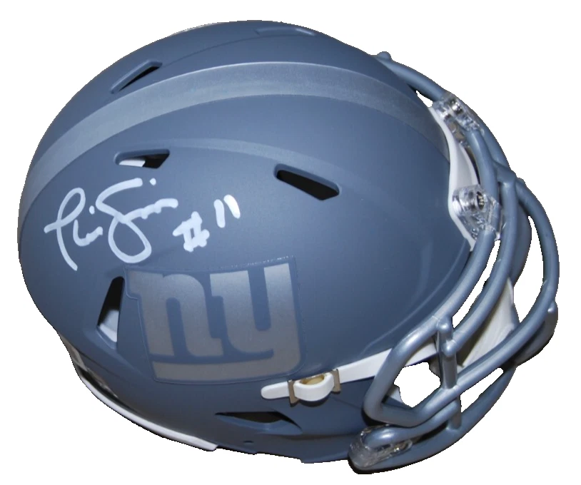 PHIL SIMMS signed (NEW YORK GIANTS) Slate mini football helmet BECKETT BS22765
