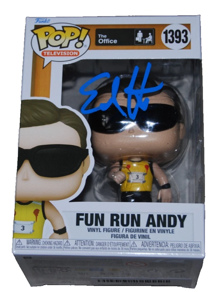ED HELMS signed (THE OFFICE) Fun Run Andy Funko pop #1393 BECKETT BAS BQ83850