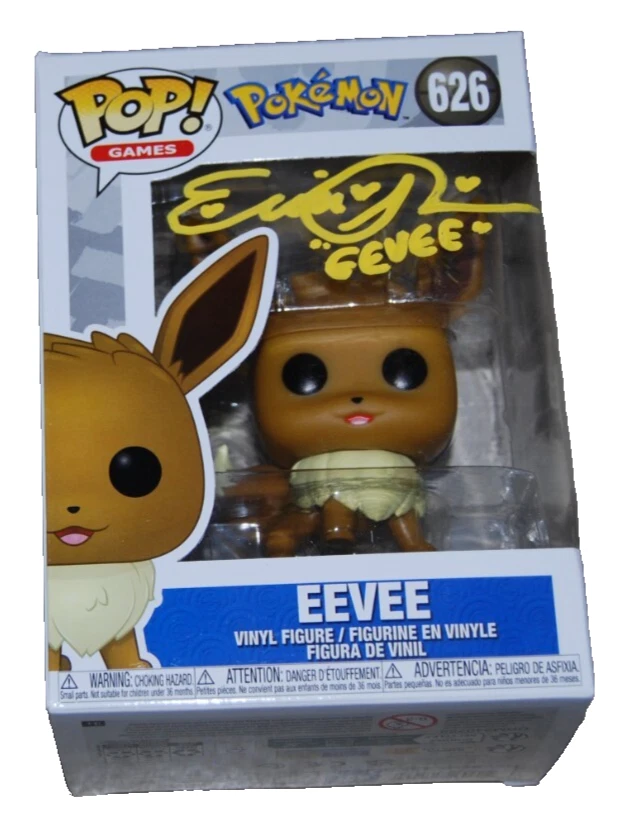 ERICA SCHROEDER signed (POKEMON) EEVEE Funko pop #626 BECKETT BAS BS38059
