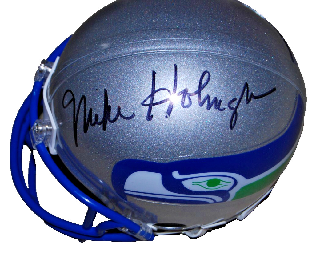 MIKE HOLMGREN signed (SEATTLE SEAHAWKS) mini football helmet BECKETT BAS Z05723