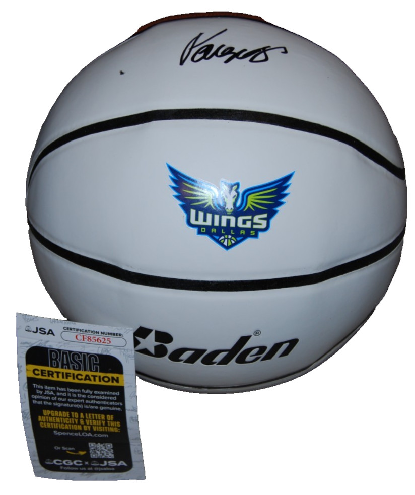 PAIGE BUECKERS signed (DALLAS WINGS) WNBA #1 PIC F/S LOGO basketball JSA CF85625