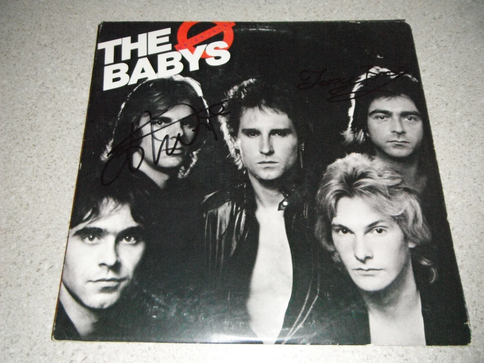 THE BABYS GROUP SIGNED UNION JACKS ALBUM JOHN WAITE AND TONY BROCK