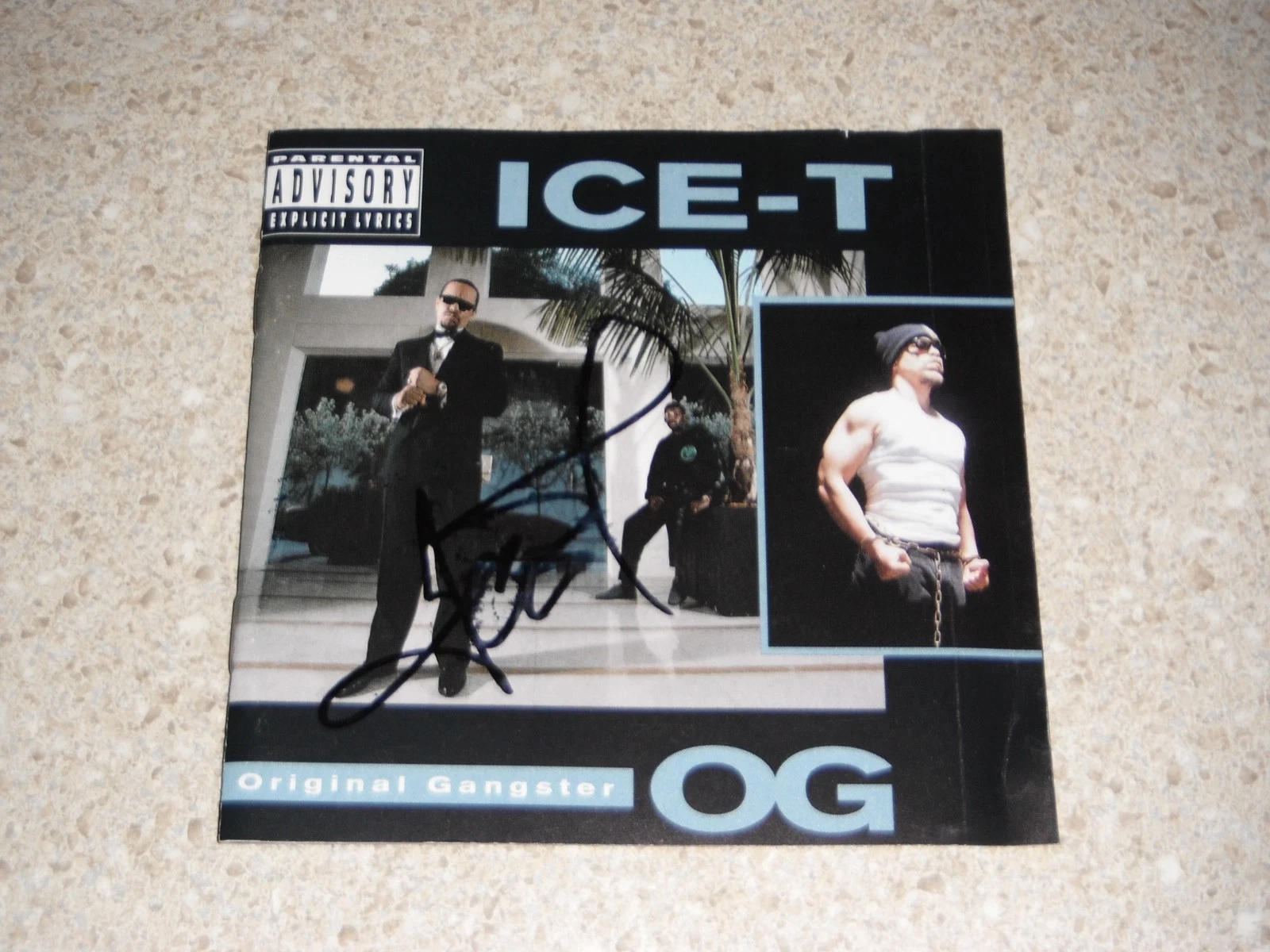 ICE T SIGNED ORIGINAL GANGSTER CD COVER
