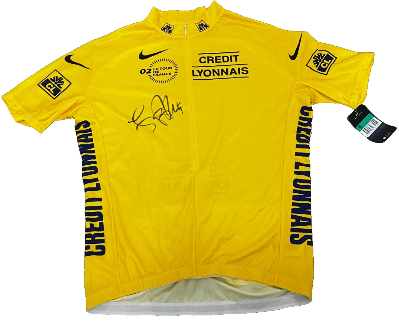 LANCE ARMSTRONG signed (TOUR DE FRANCE)  Yellow Cycling jersey BECKETT AE38117