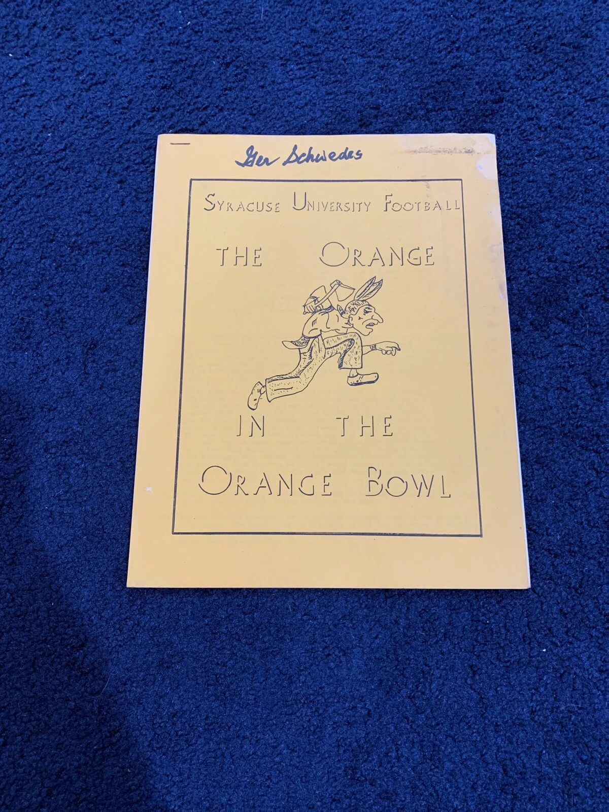 SYRACUSE FOOTBALL 1959 ORANGE BOWL PRESS GUIDE OKLAHOMA Signed Ger Schwedes