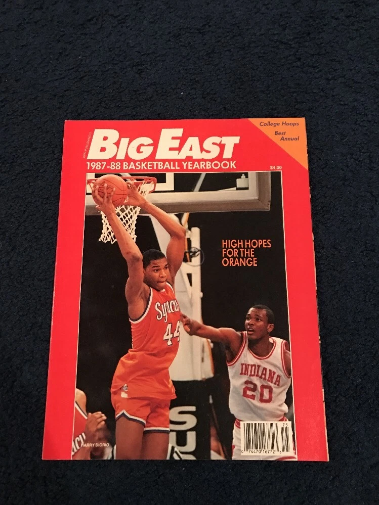 BIG EAST BASKETBALL 1987 1988 YEARBOOK Derrick Coleman Cover Syracuse