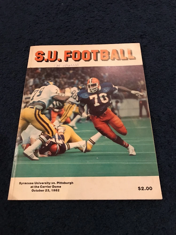 SYRACUSE UNIVERSITY FOOTBALL Program vs Pittsburgh Dan Marino 1982 + Bonus