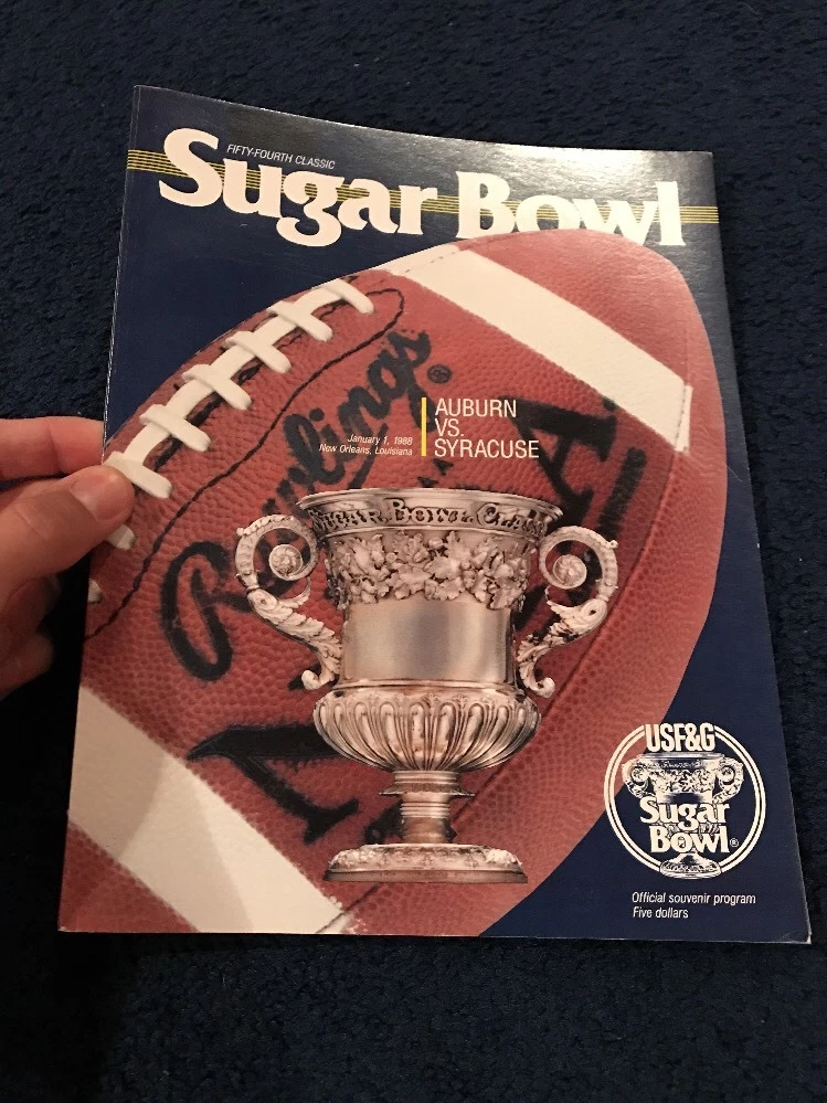 1988 Sugar Bowl Program Syracuse vs Auburn SU Undefeated Season