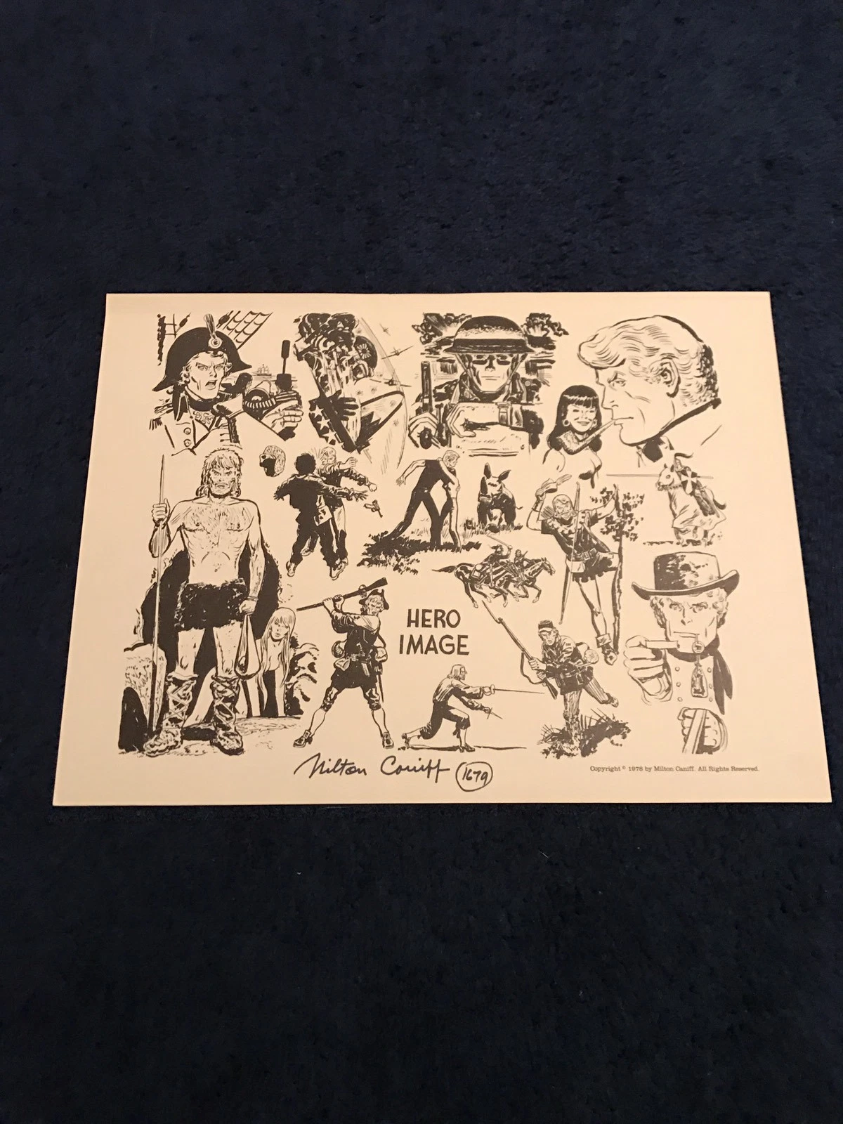 AWESOME Steve Canyon Lithograph Signed By Milton Caniff