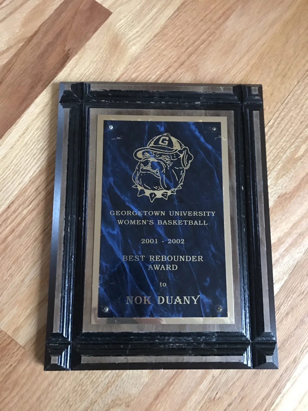 NOK DUANY GEORGETOWN BASKETBALL PLAQUE BEST REBOUNDER KUETH