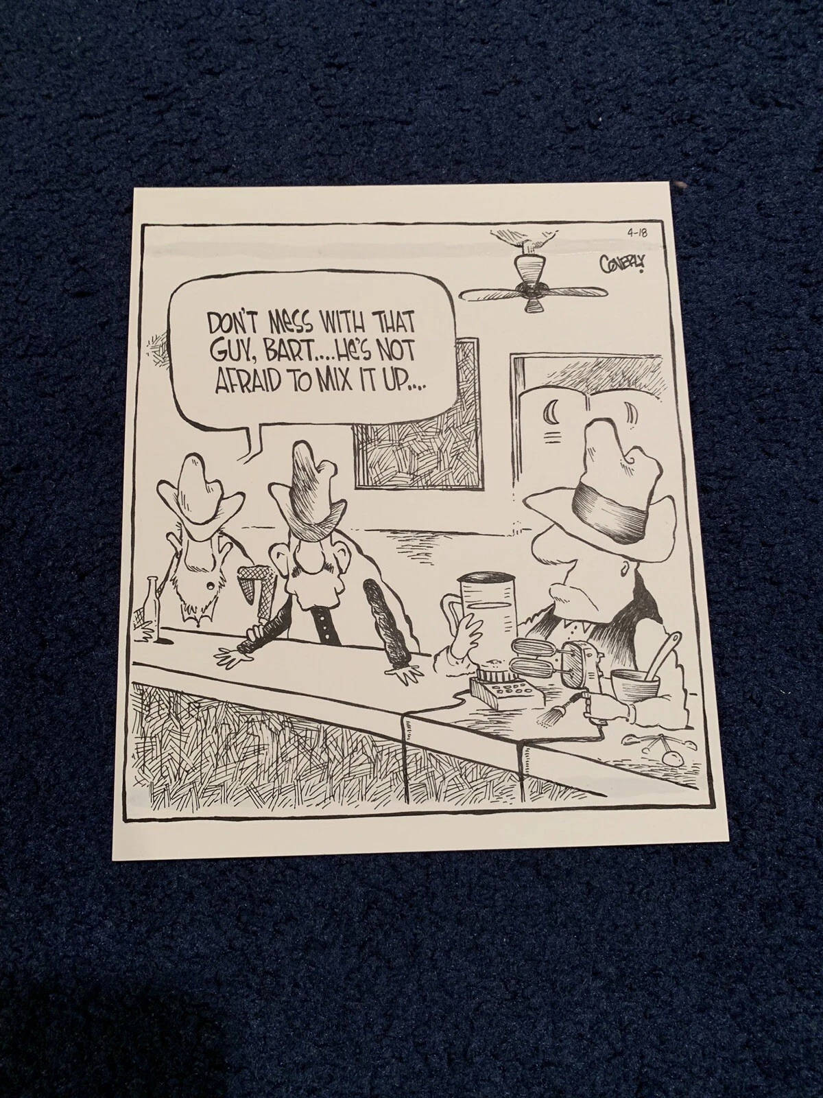 AWESOME SPEED BUMP ORIGINAL DAILY COMIC STRIP ART DAVE COVERLY 4/8/94