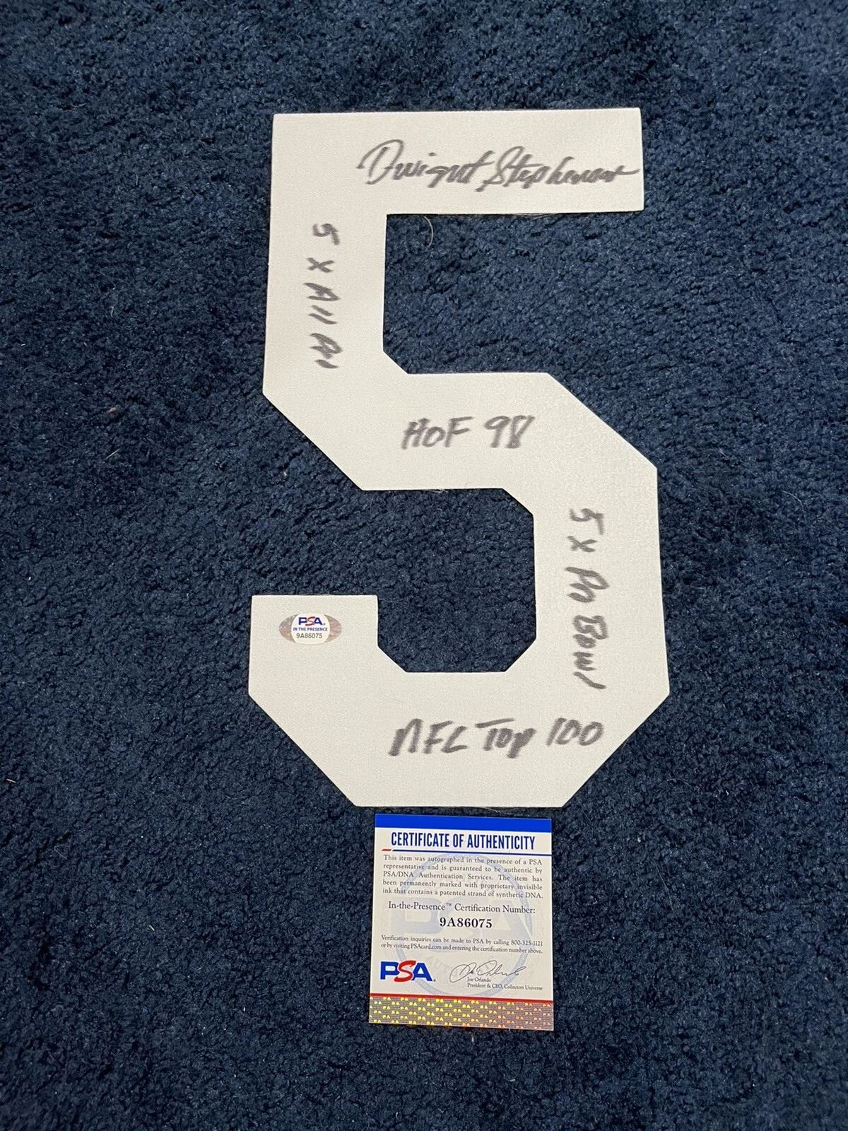 Dwight Stephenson AUTOGRAPHED Dolphins FOOTBALL JERSEY NUMBER 