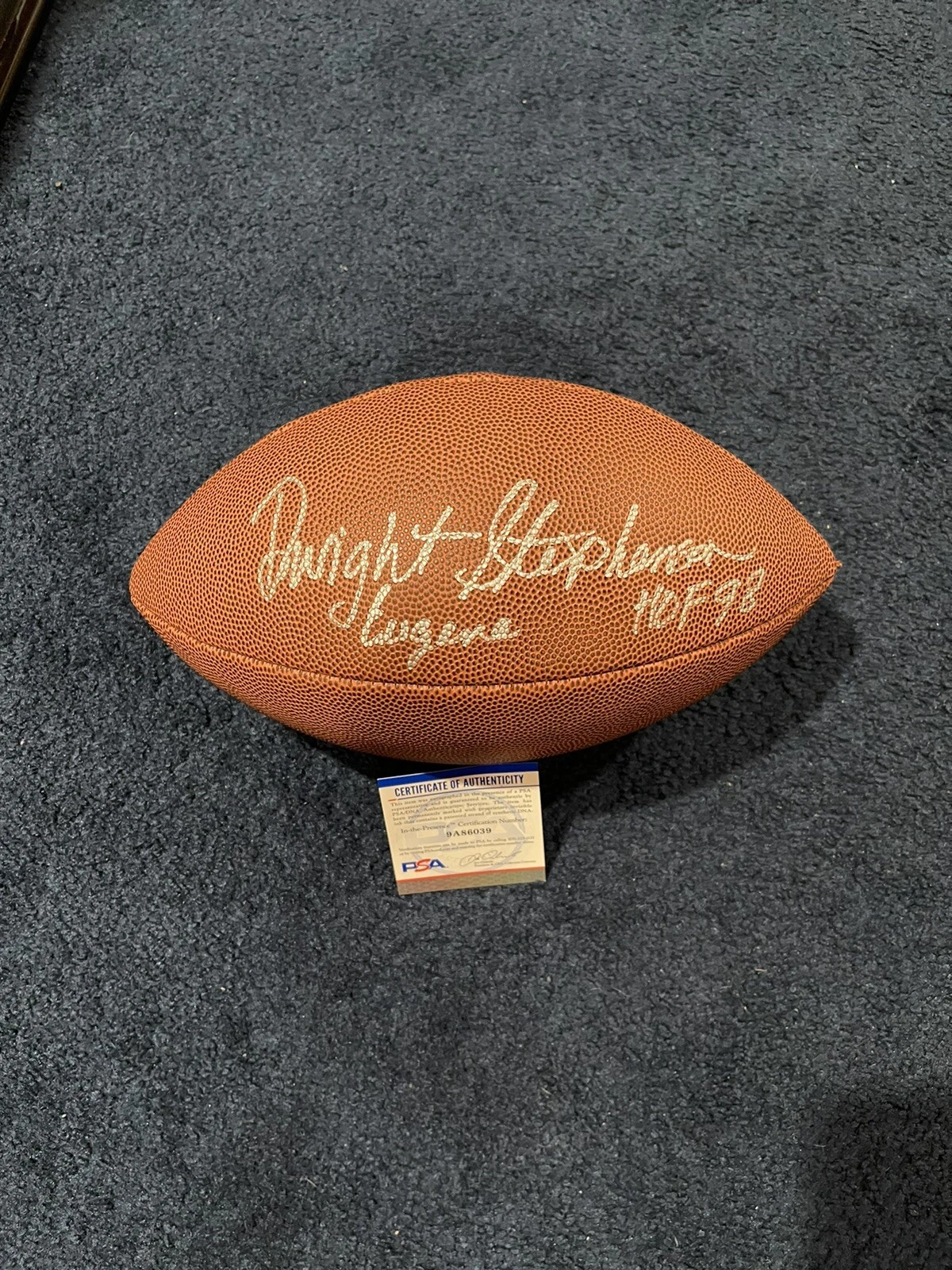 Dwight Eugene Stephenson Signed Wilson Football, PSA, Dolphins Full Name