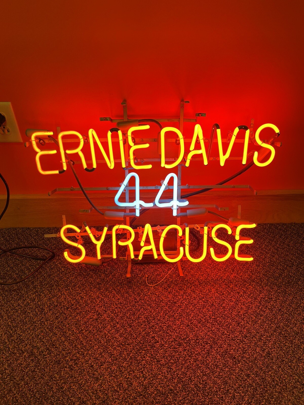 Fantastic Ernie Davis Neon Sign Syracuse Football Heisman