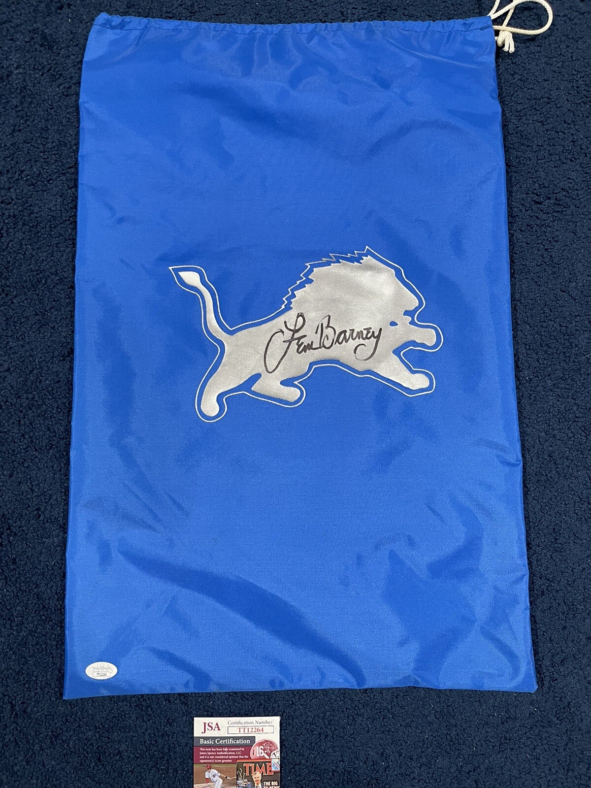 Lem Barney Signed Autographed Gym Bag JSA Detroit Lions