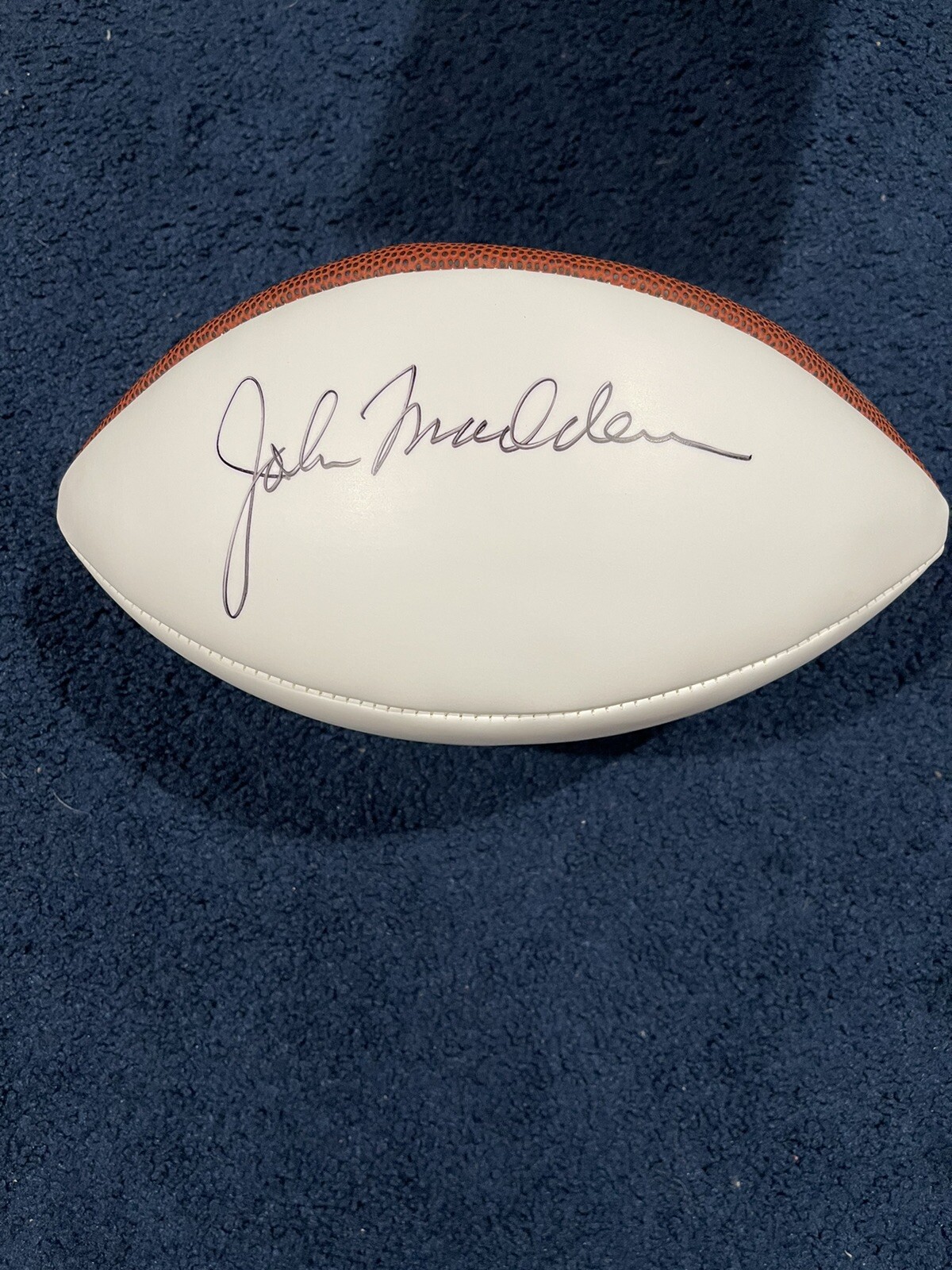 Rare JOHN MADDEN SIGNED Wilson Duke Football JSA OAKLAND RAIDERS