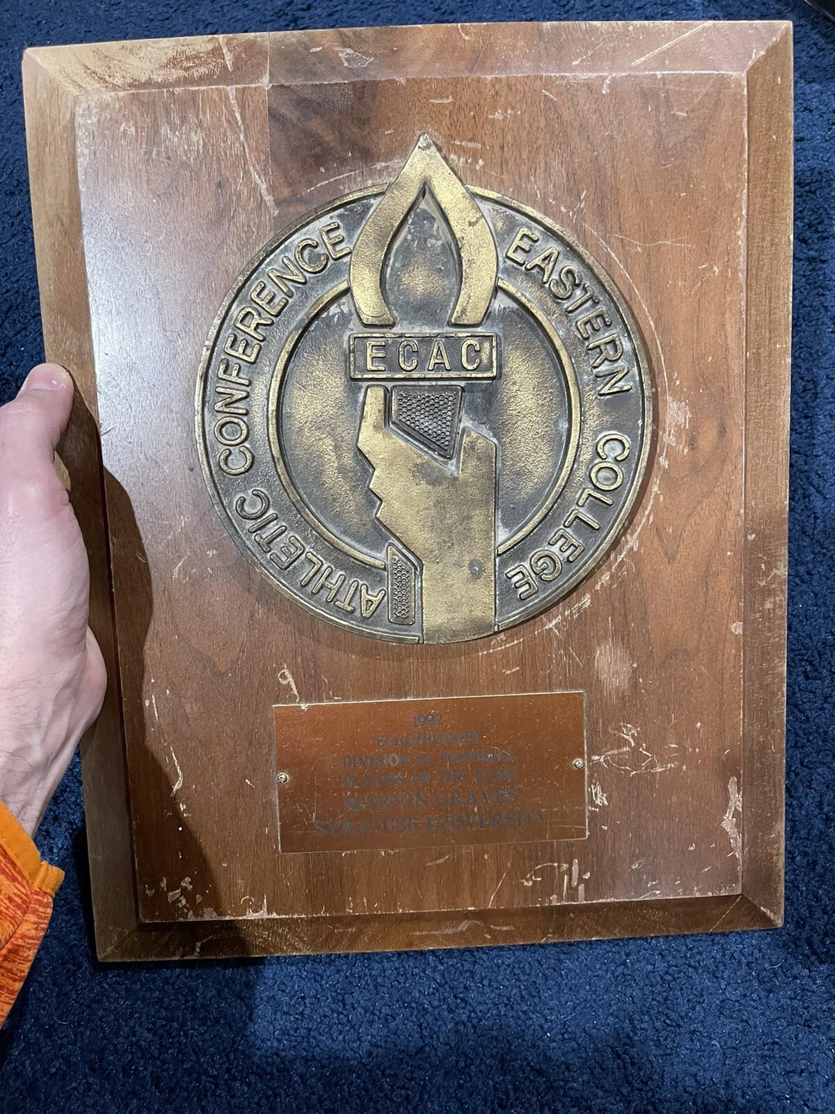 PERSONALLY OWNED Marvin Graves Player of Year Award Syracuse University Football