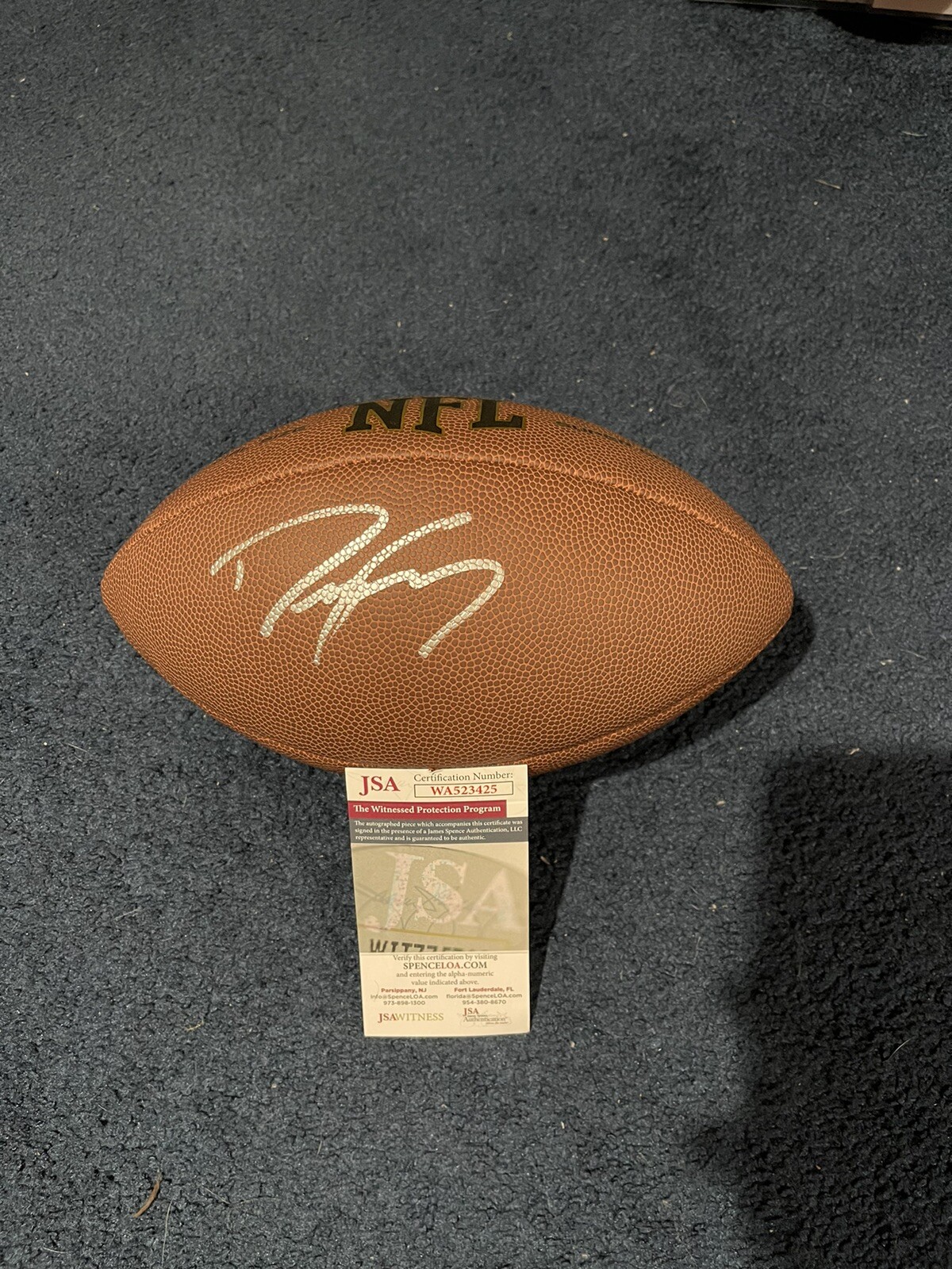 Dwight Freeney Signed F/S Wilson Football JSA Witness Colts Syracuse