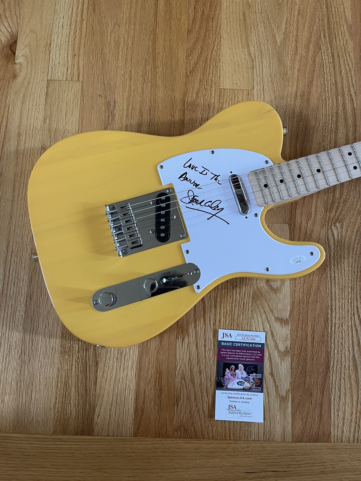 John Ford Coley Signed Tele Guitar JSA England Dan Love Is Answer Exact Proof!