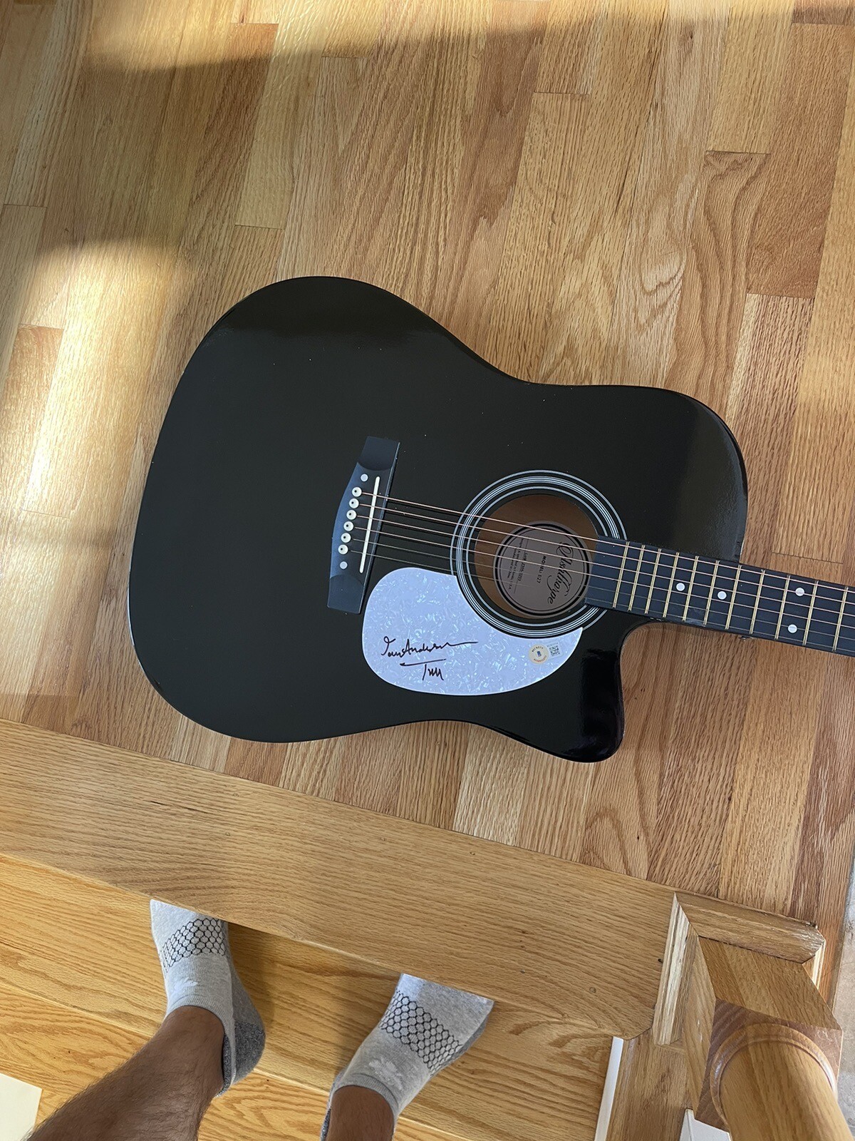 Ian Anderson Authentic Signed Acoustic Guitar Beckett BAS Jethro Tull