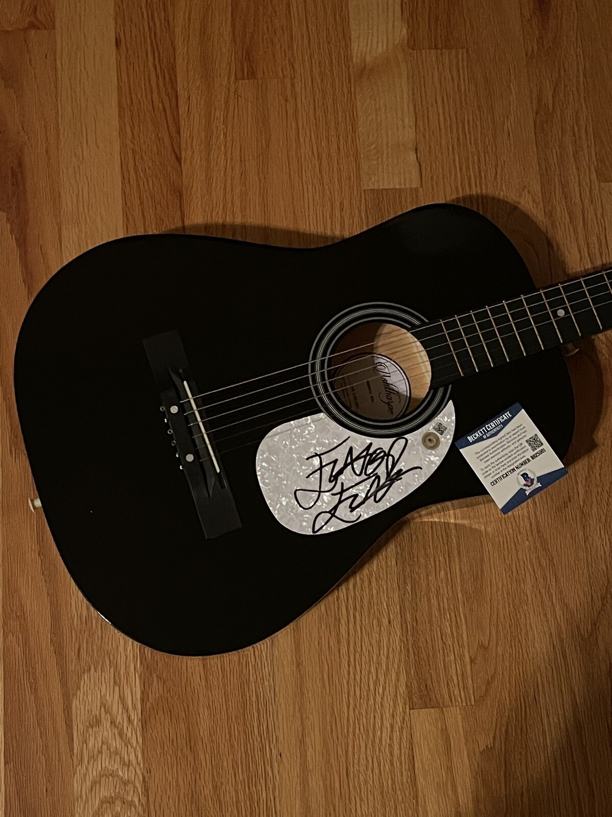 Flavor Flav Authentic Signed Acoustic Guitar Beckett BAS Public Enemy