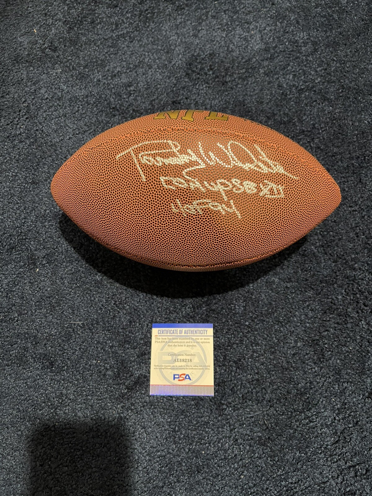 Randy White Signed Full Size Stat Football PSA Cowboys Hof 94 CO MVP SBXII