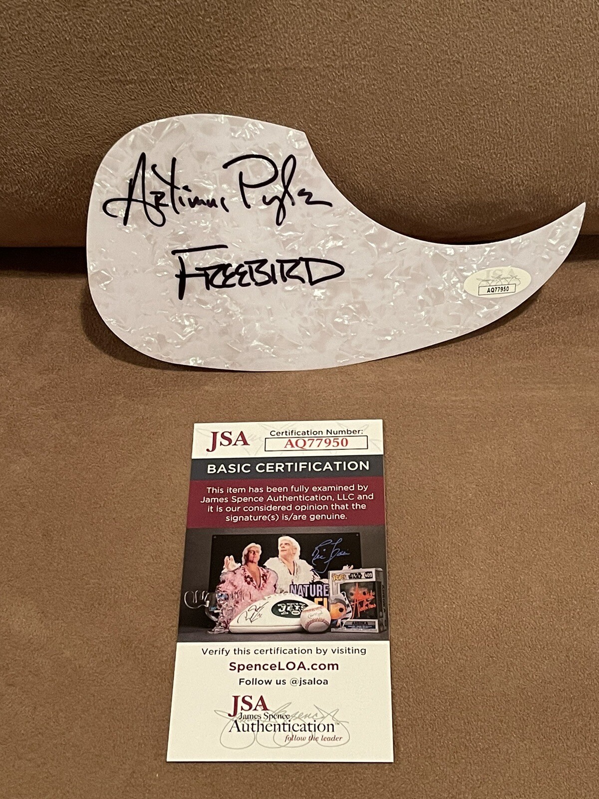 Artimus Pyle Signed Acoustic Guard JSA Lynyrd Skynyrd Freebird Inscription