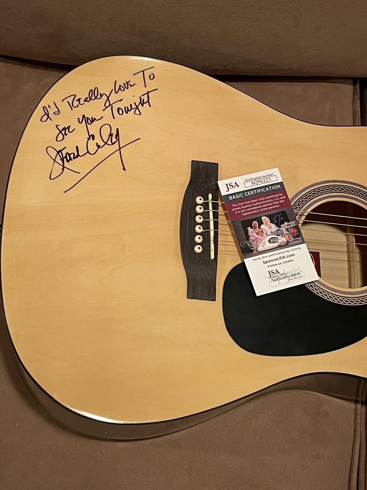 John Ford Coley Signed Acoustic Guitar JSA England Dan I’d Really Love To See…