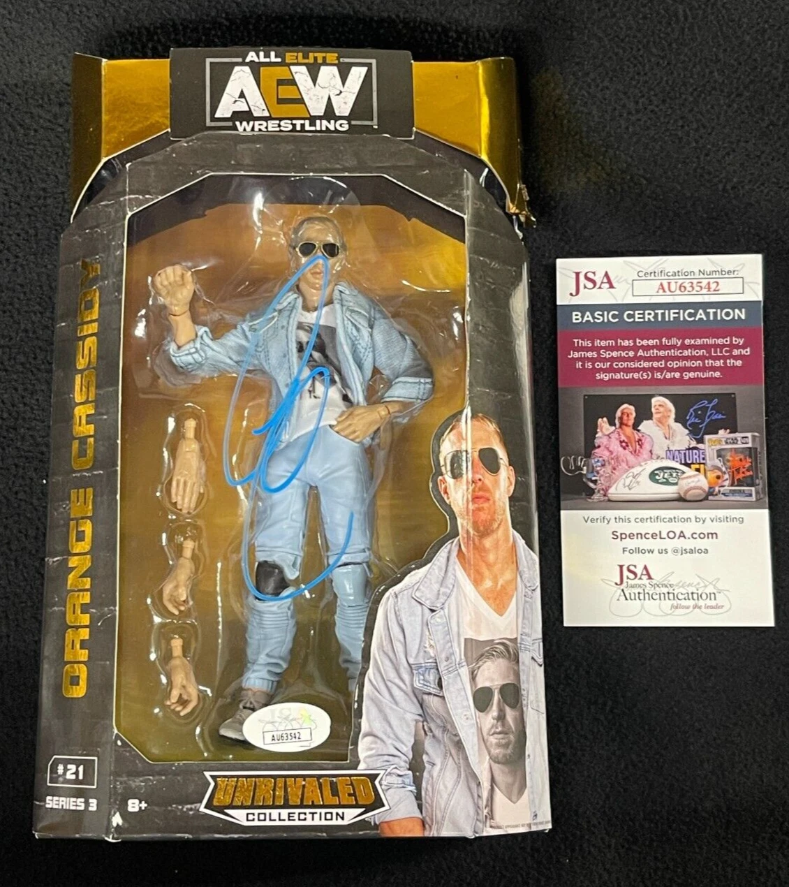 Orange Cassidy Signed AEW Series 3 Action Figure JSA COA