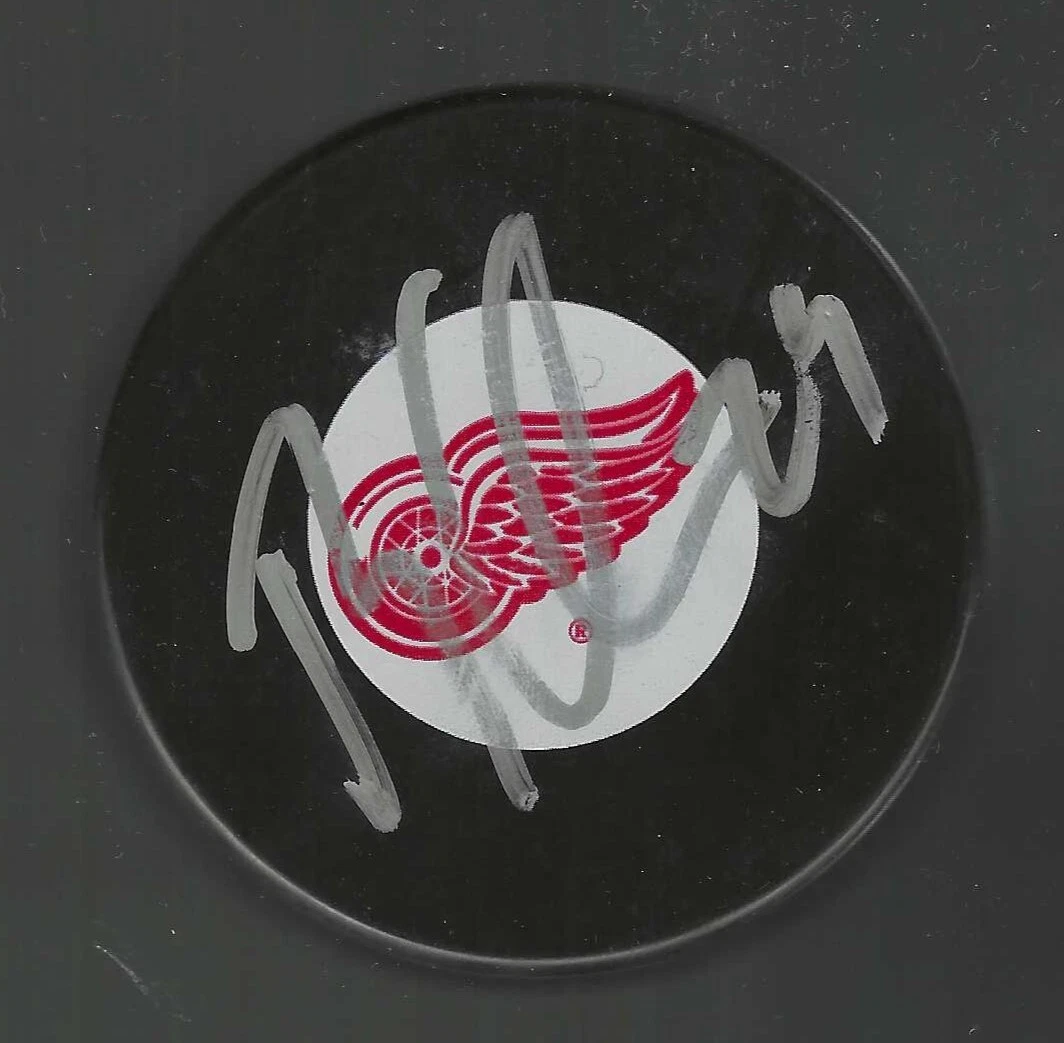 Ty Conklin Signed Detroit Red Wings Puck